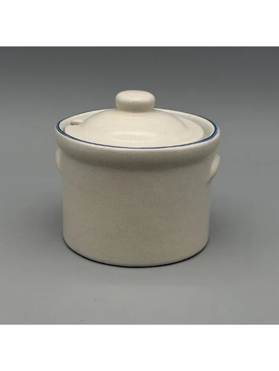 Pfaltzgraff Yorktowne 16oz Stoneware Honey Pot & Lid #480 Blue Lettering - Picture 3 of 9